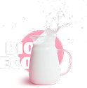 Glass jug of milk